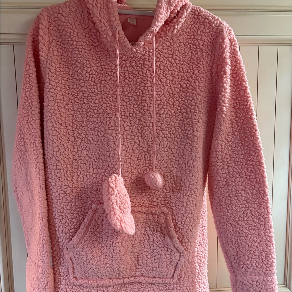 Cozy Pink Sherpa Hoodie
